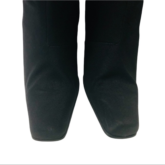 RARE VTG FUBU High Heeled Boots Black Flame Rhinestones Exotic Women’s Size 9 - Picture 5 of 6